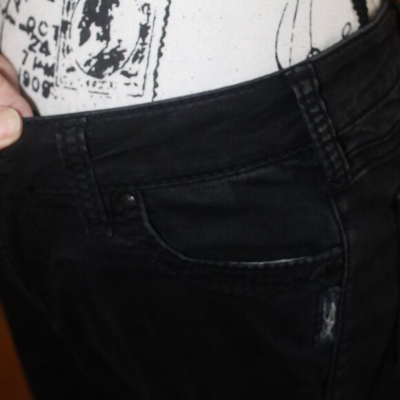 Silver Suki Mid Super Skinny Jeans Fluid Denim Black 30/31 - Picture 6 of 11